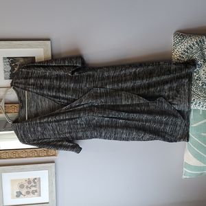 Apt. 9 XL Gray Faux Wrap Tulip Skirt Dress
